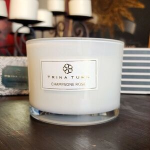 3 Wick Trina Turk Champagne Rose Candle Gift Boxed